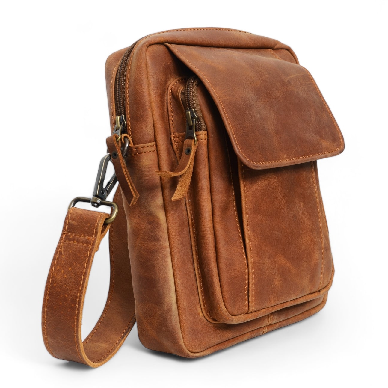 Travel Leather Satchel - Brown