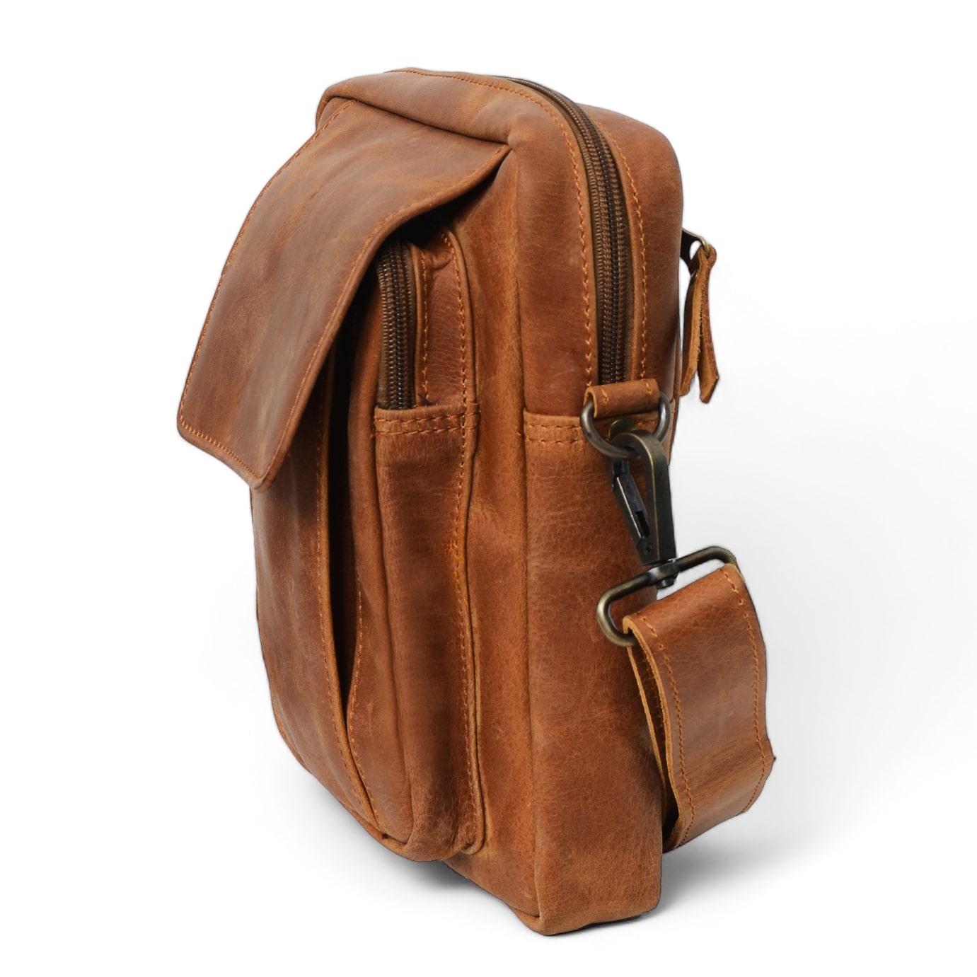 Travel Leather Satchel - Brown