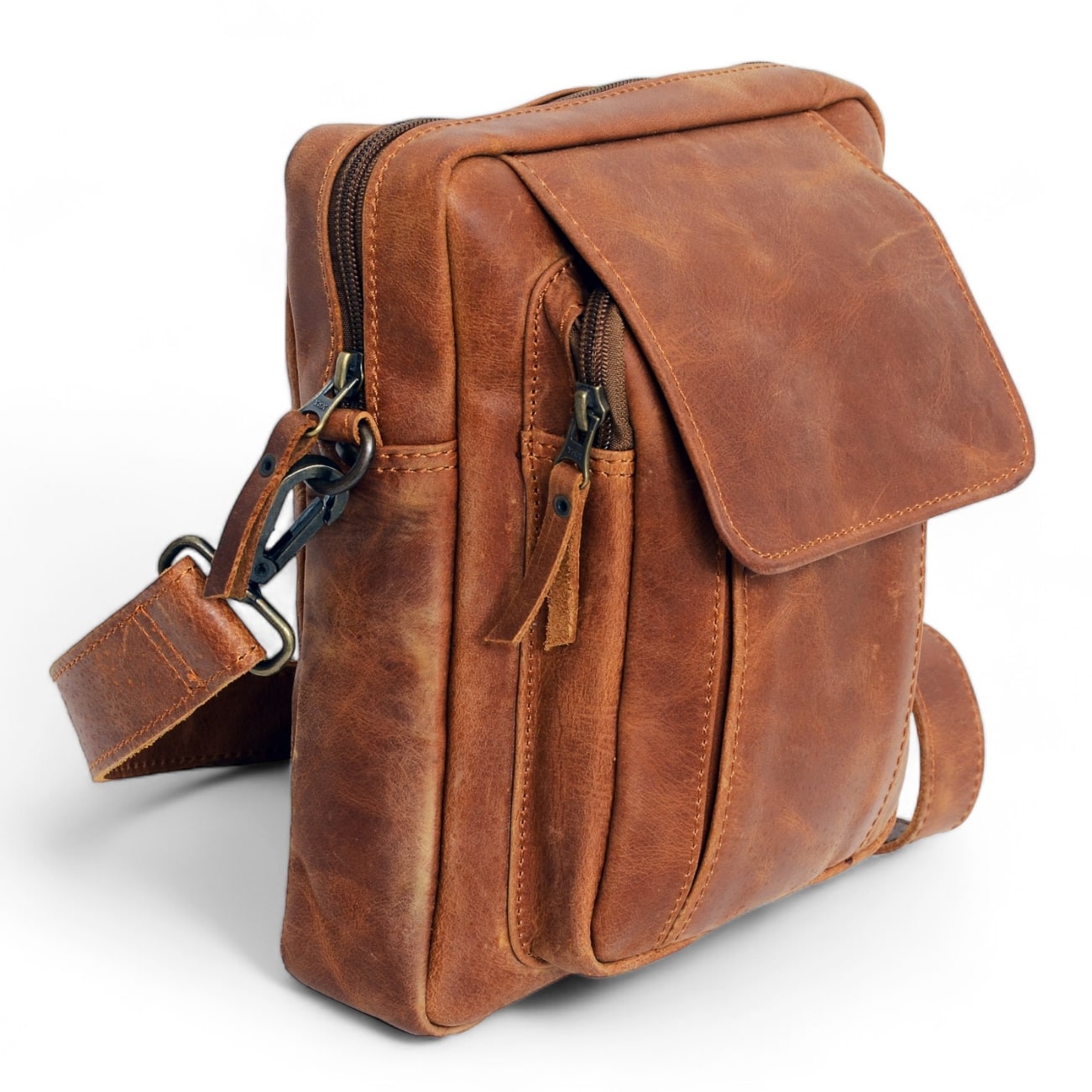 Travel Leather Satchel - Brown