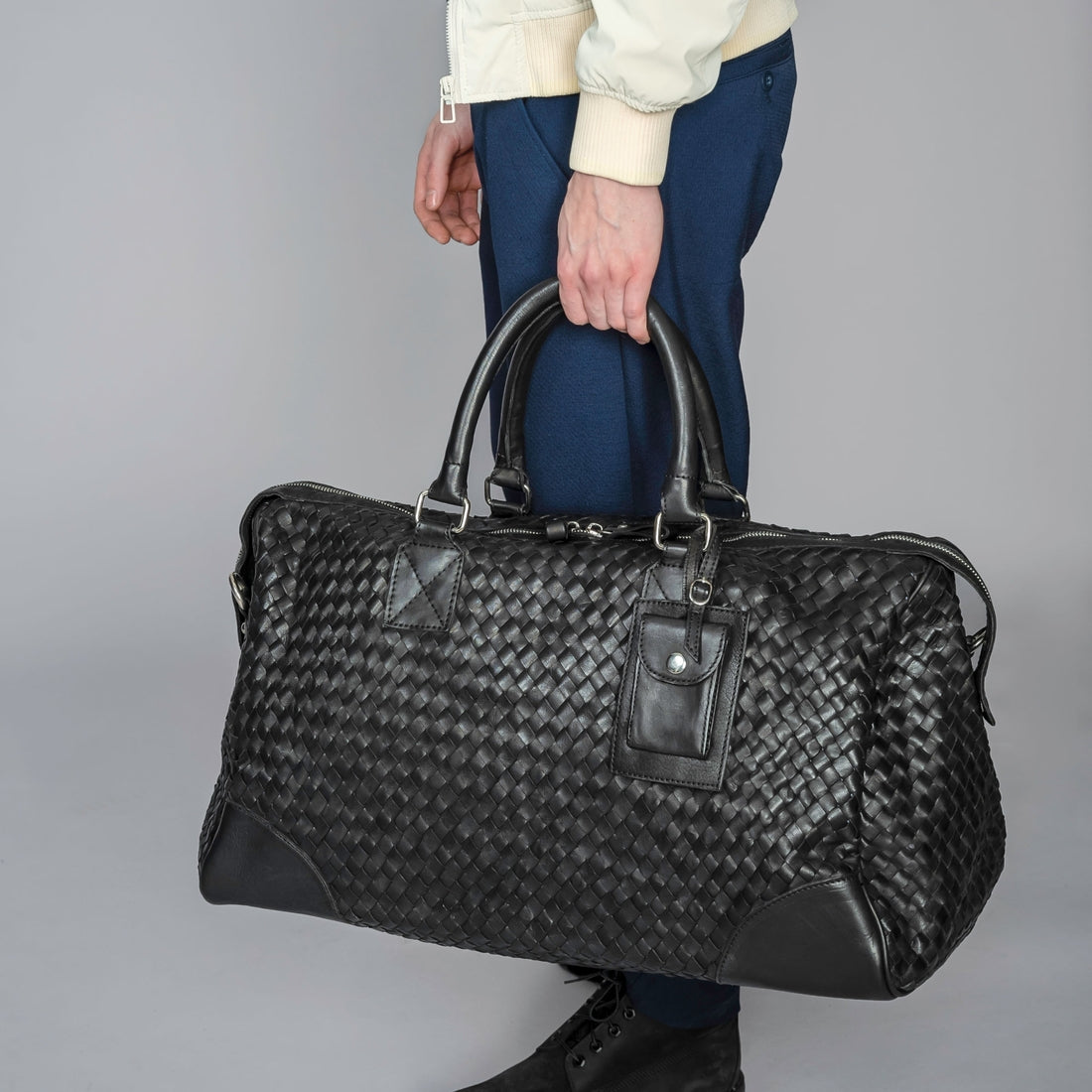 Woven Leather Duffle 50L