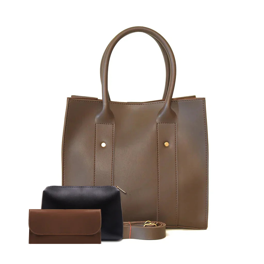 ALBERTA 3 PCS CHOCO TOTE BAG
