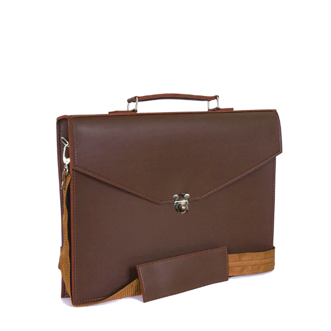 Brook Brown Shoulder Laptop Bag for Men