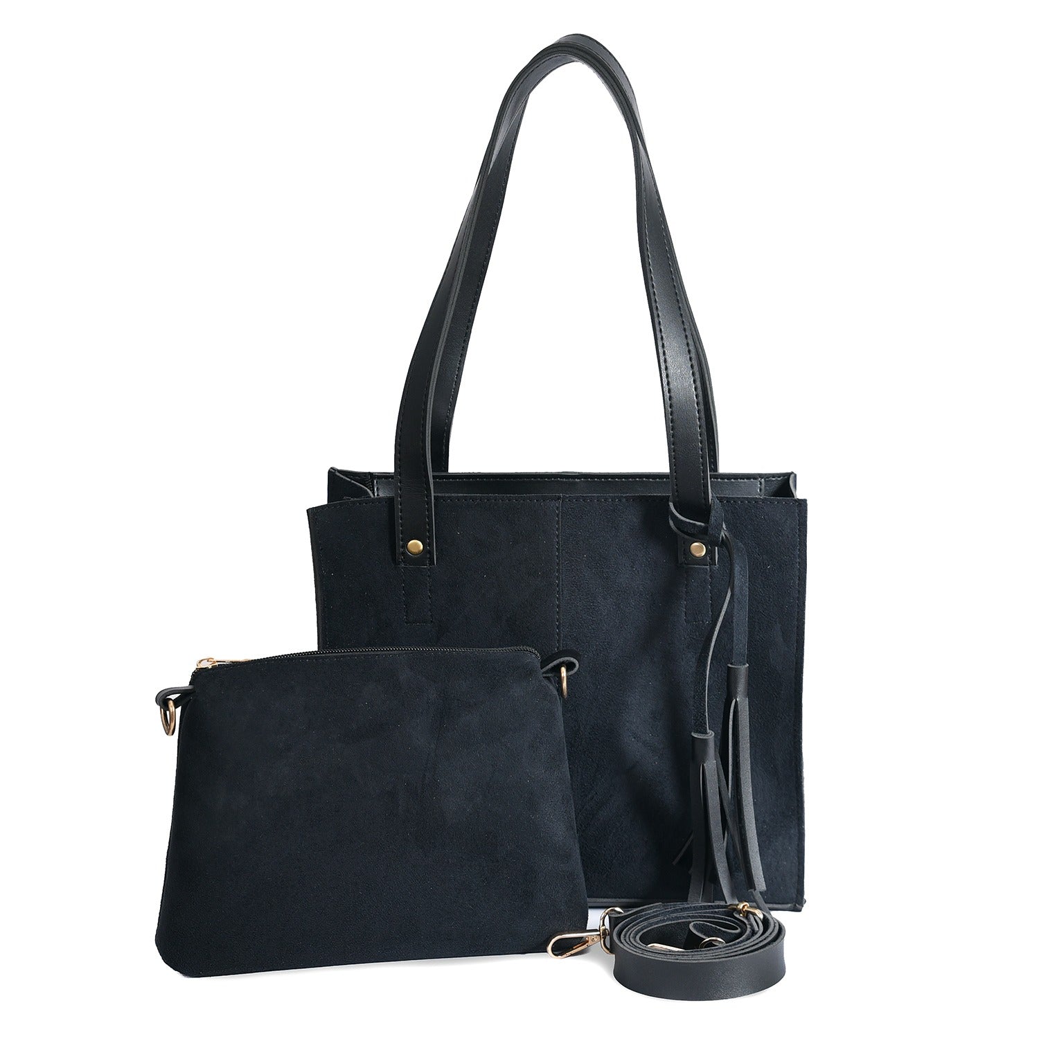 SUEDE BLACK BAG