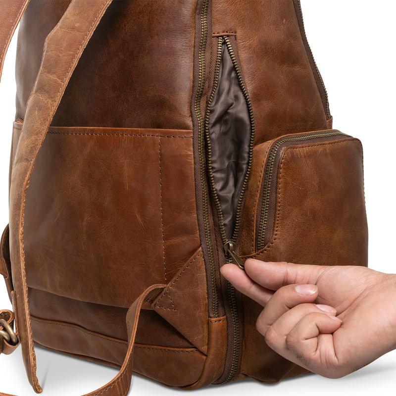 Minelli Leather Backpack