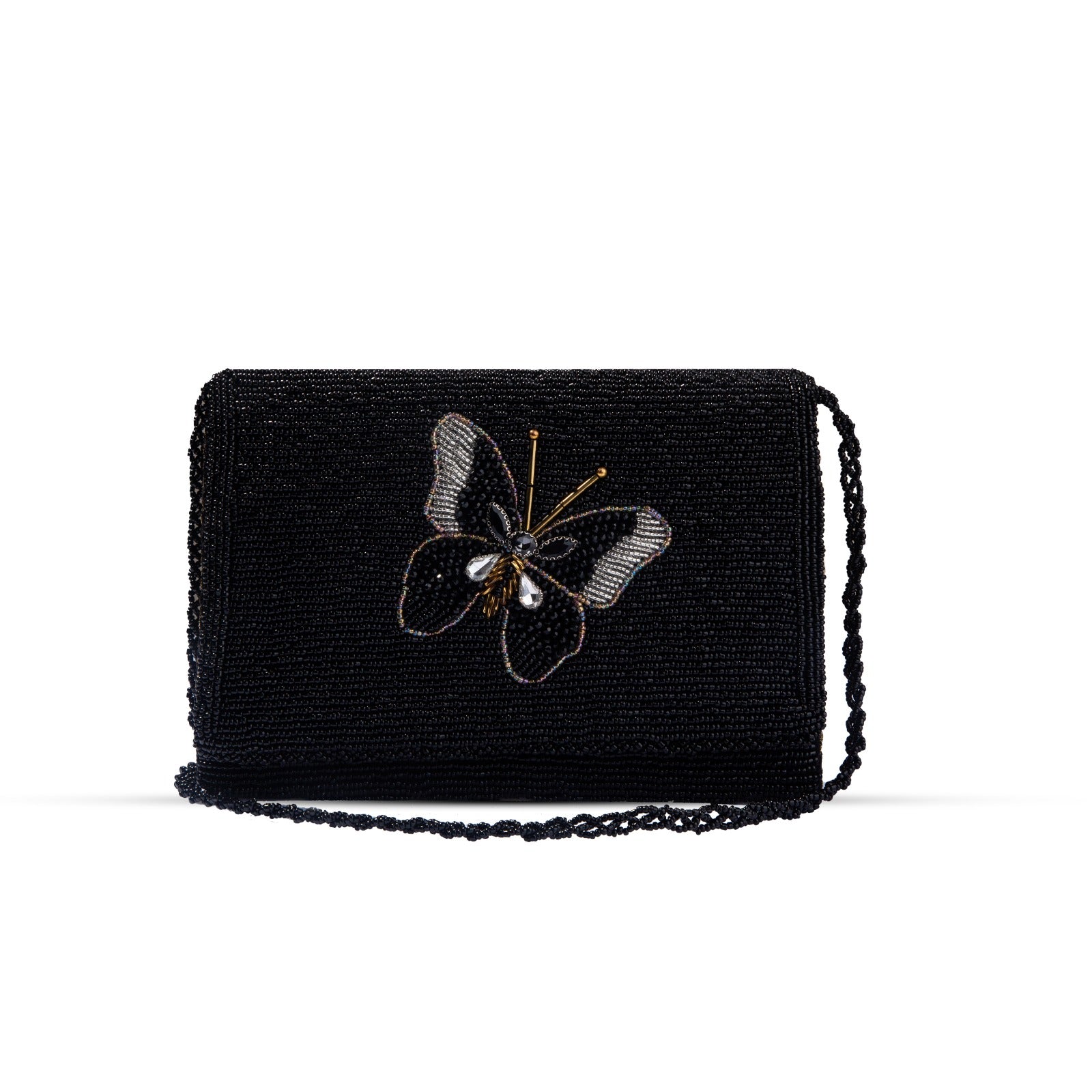 BUTTERFLY HANDMADE BEADS CLUTCH