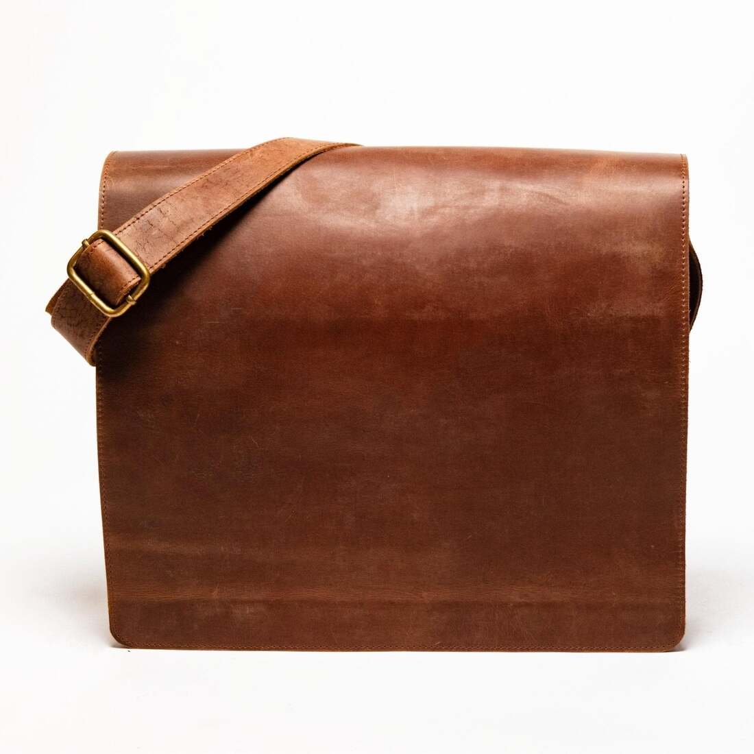 Adam Messenger Bag - Saddle Brown