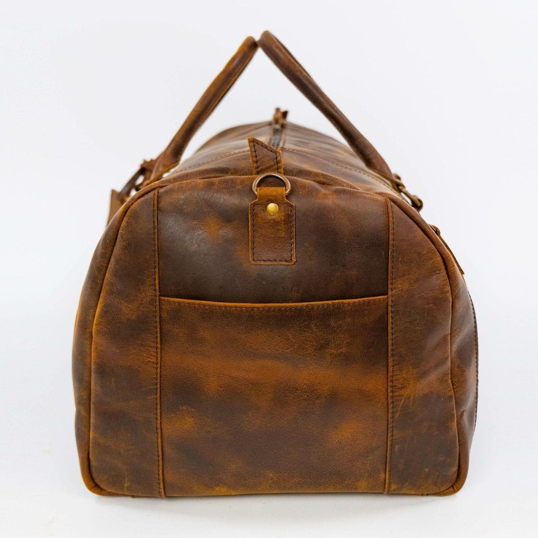 Alpha 46L Leather Duffle - Brown