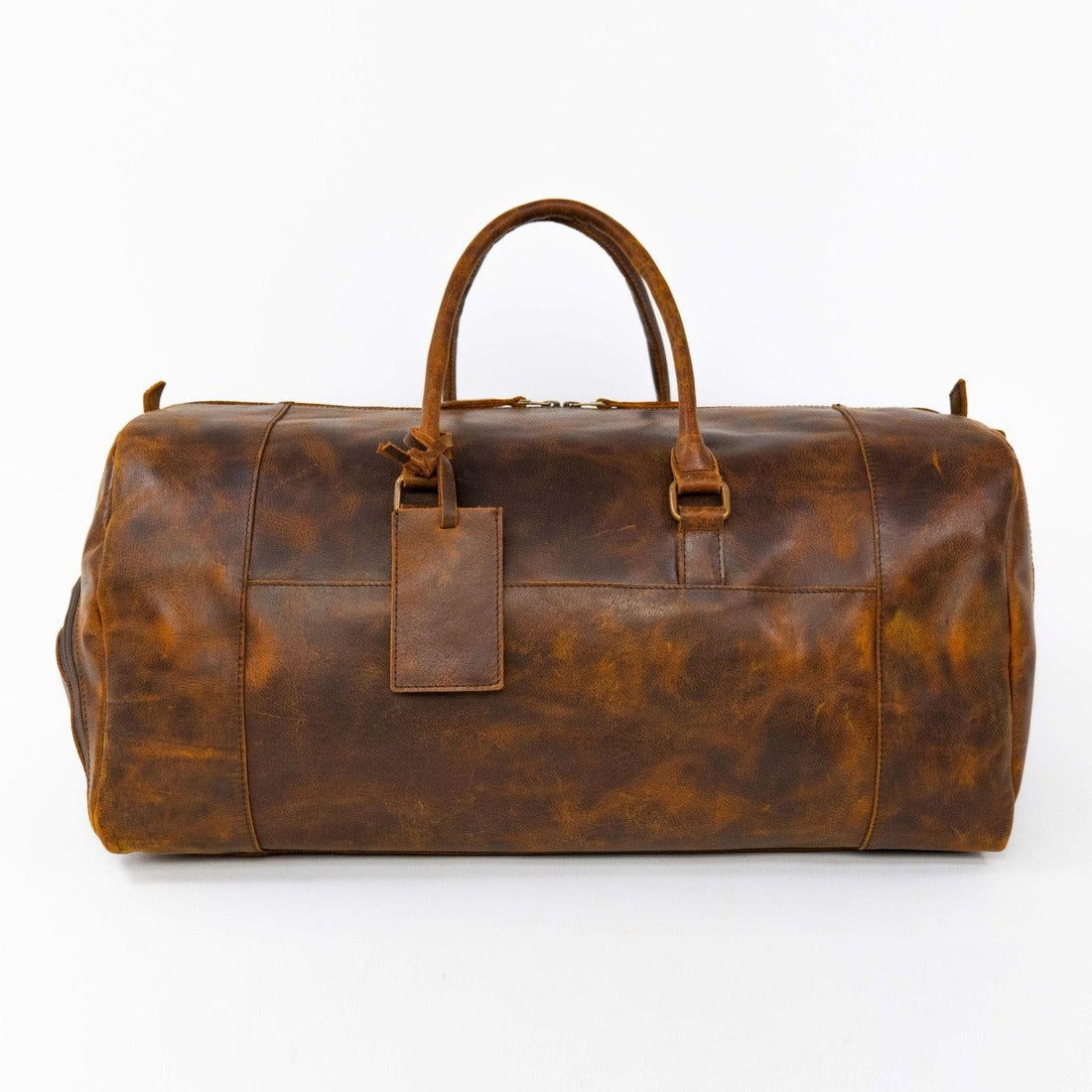 Alpha 46L Leather Duffle - Brown