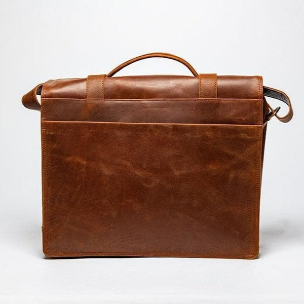 Coarse Leather Messenger 2.0 - Saddle Brown