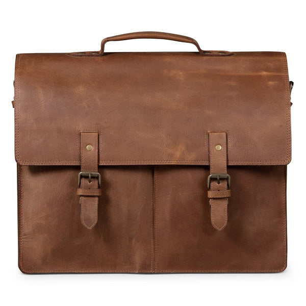 Complete Leather Briefcase -  Saddle Brown