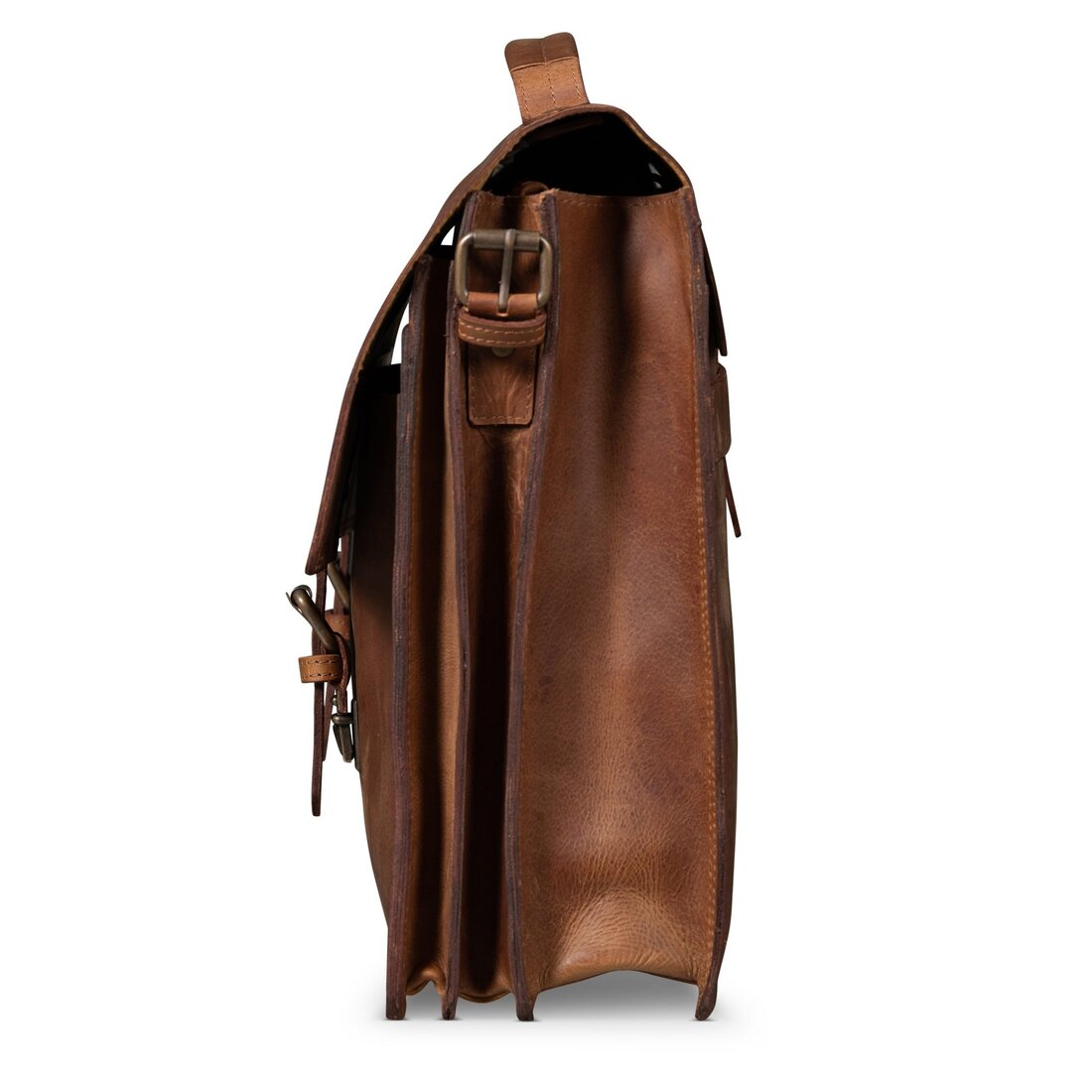 Complete Leather Briefcase -  Saddle Brown