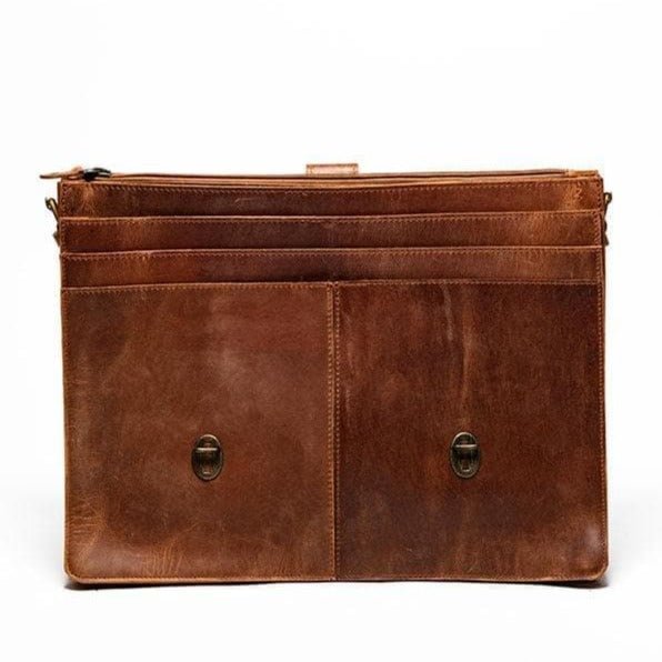 Complete Leather Briefcase -  Saddle Brown