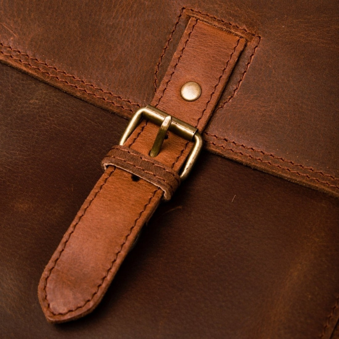 Complete Leather Briefcase -  Saddle Brown