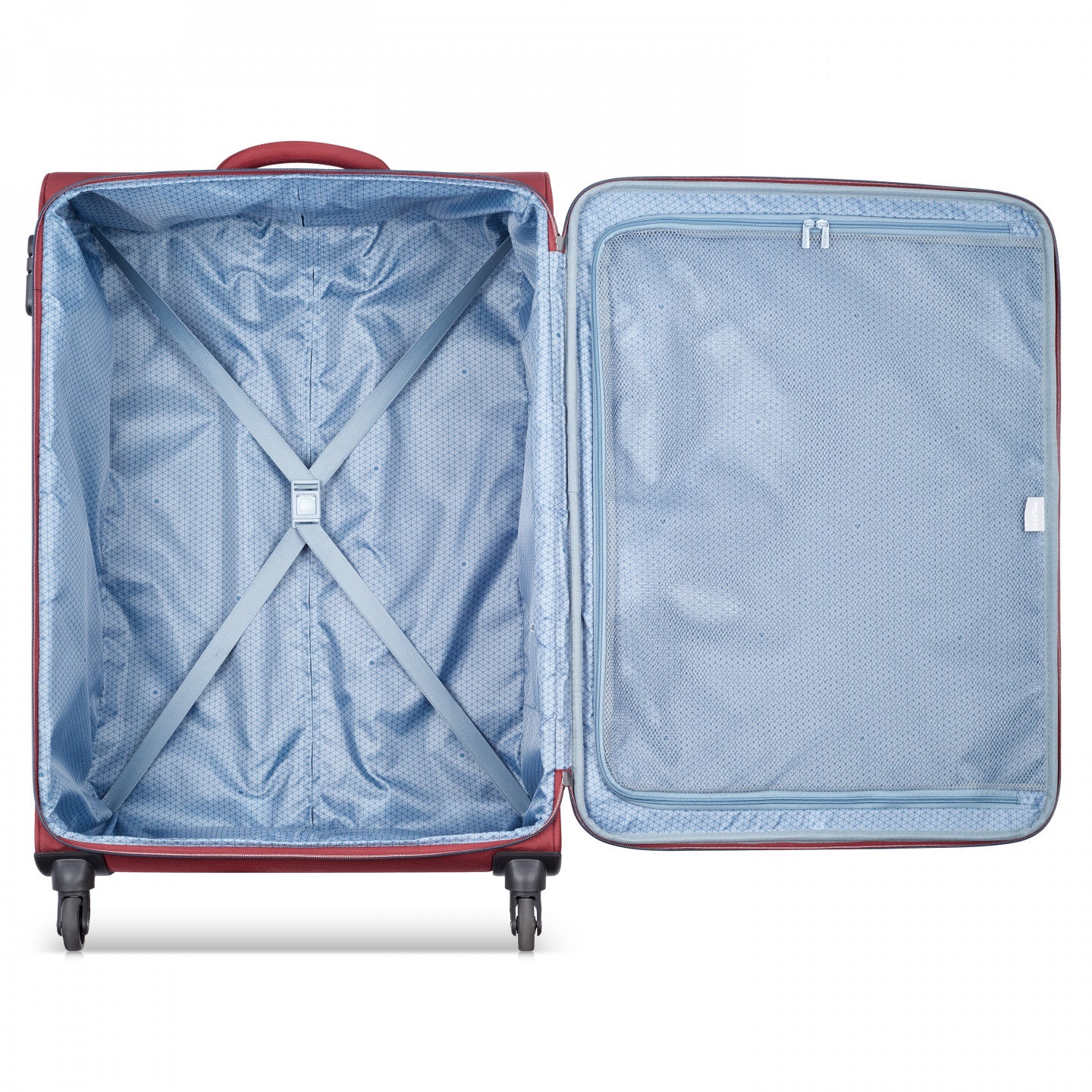 Delsey Paris Cuzco 4W Red Soft Suitcase- set of 3