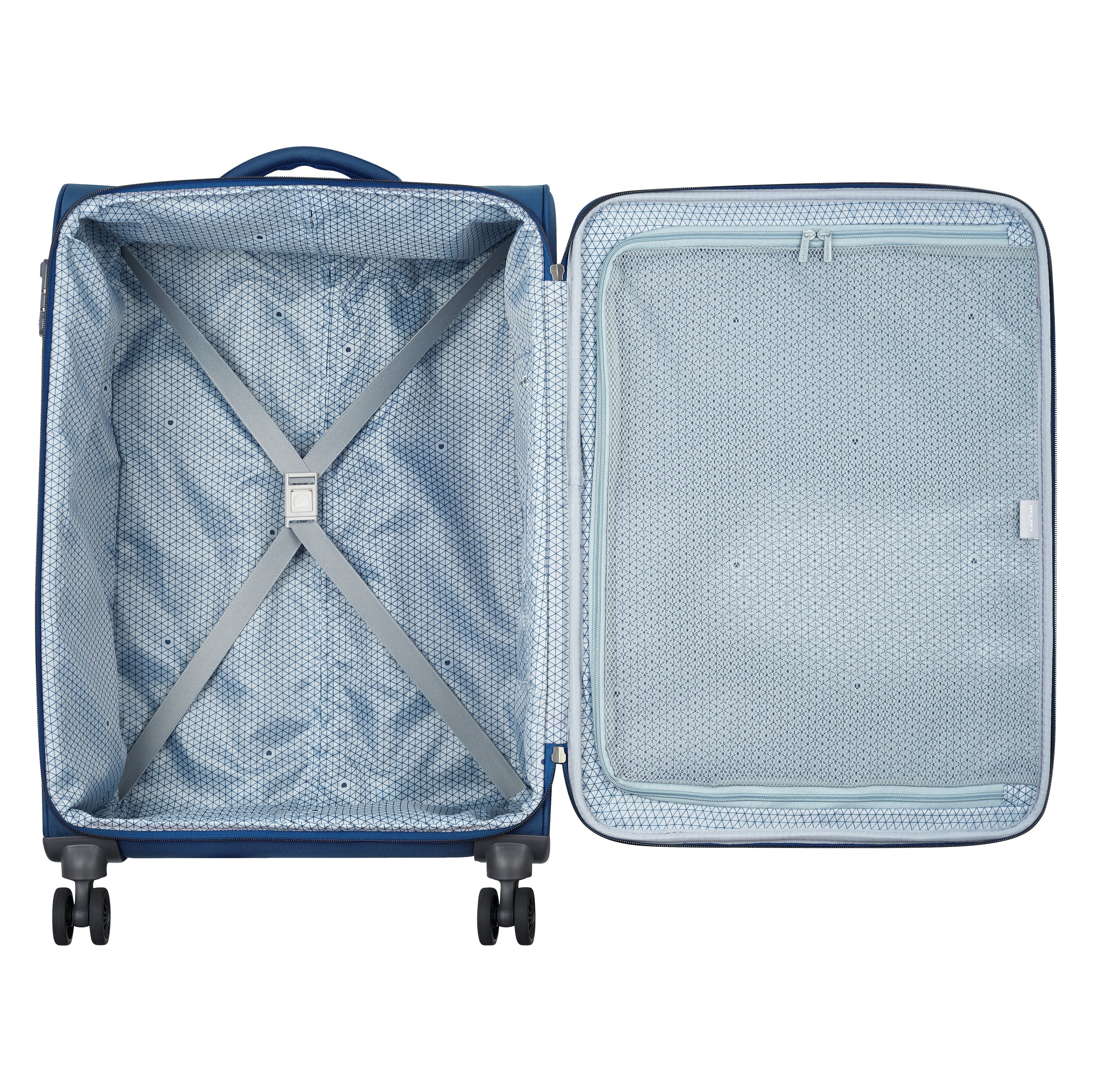 Delsey Caracas 4W Trolly Blue Expandable - Set of 3