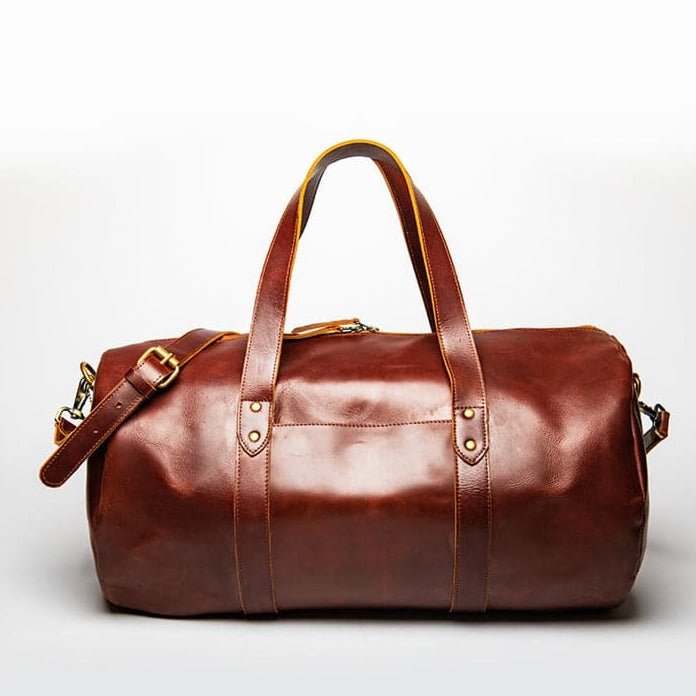 Leather Gym Bag 37L - Mahogany