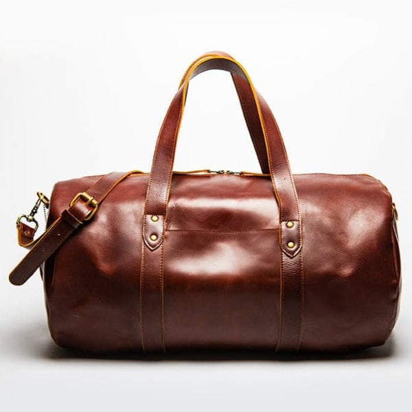 Leather Gym Bag 37L - Mahogany