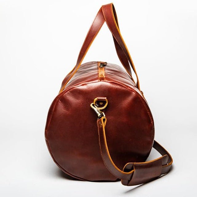 Leather Gym Bag 37L - Mahogany