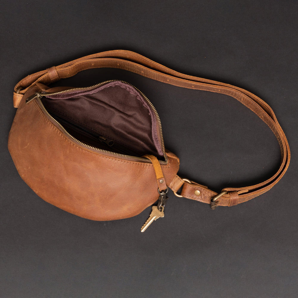 Nexus Leather Belt Bag - Saddle Brown