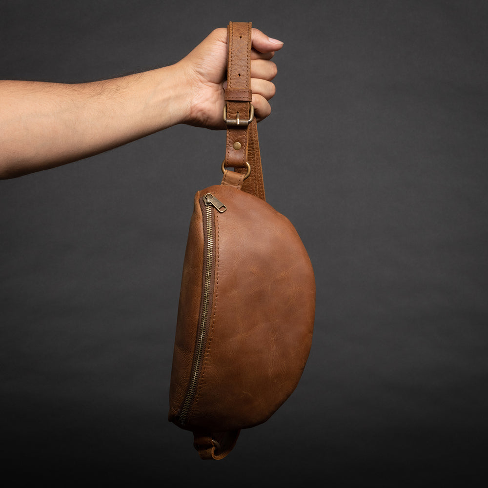 Nexus Leather Belt Bag - Saddle Brown