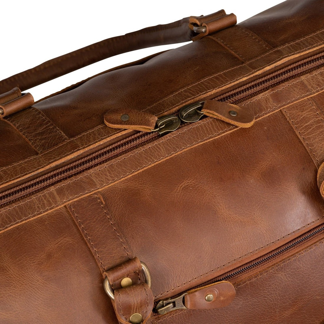 Tourist 50L Leather Duffle - Saddle Brown