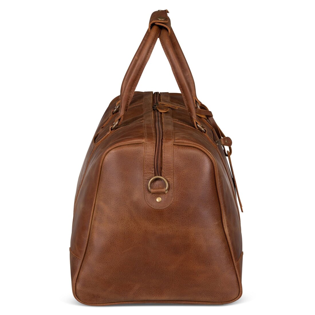 Tourist 50L Leather Duffle - Saddle Brown