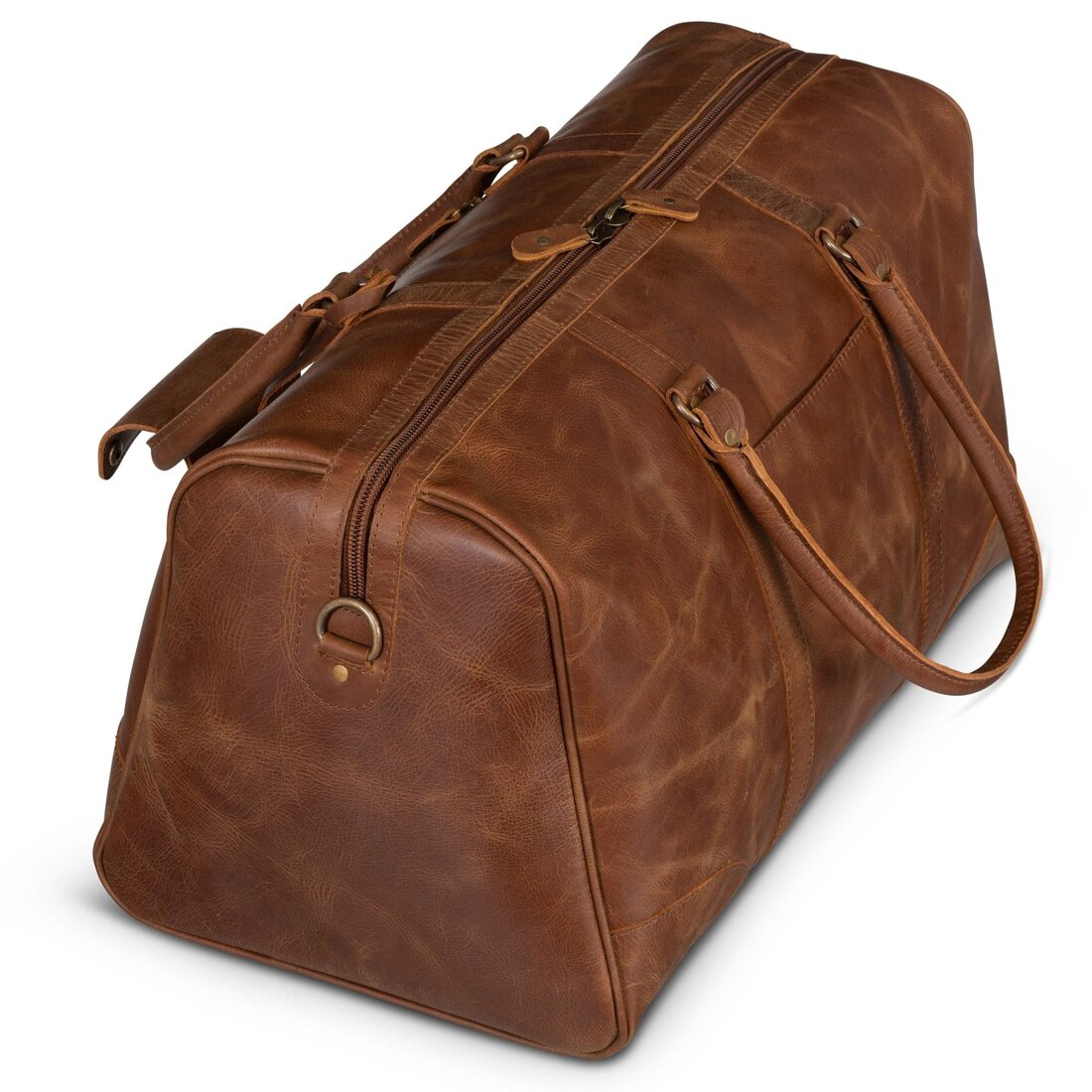 Tourist 50L Leather Duffle - Saddle Brown