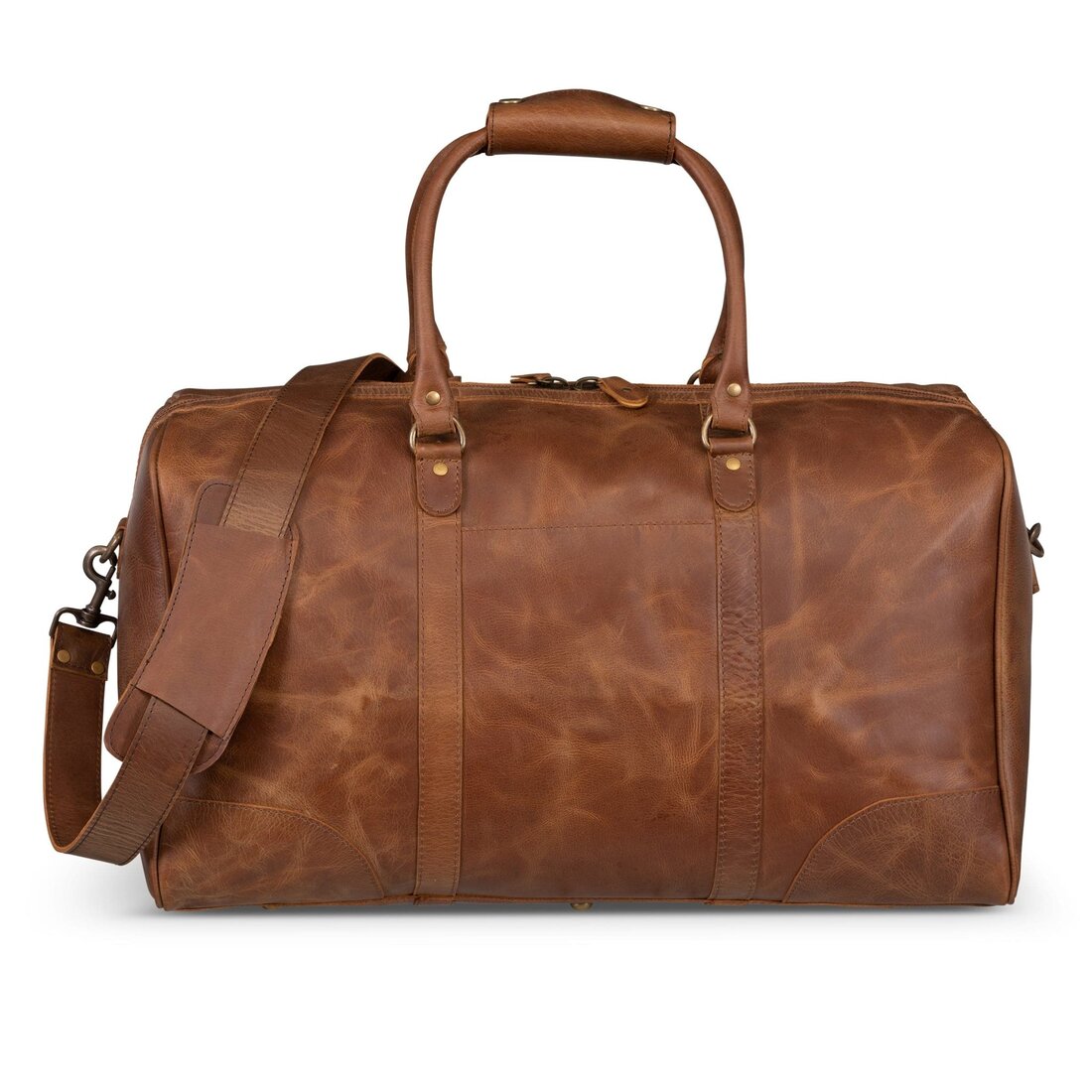 Tourist 50L Leather Duffle - Saddle Brown