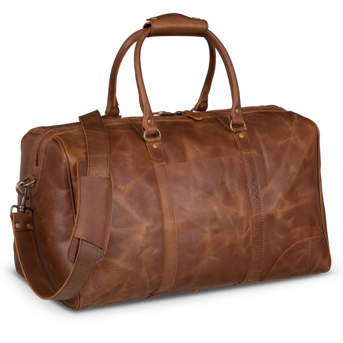 Tourist 50L Leather Duffle - Saddle Brown