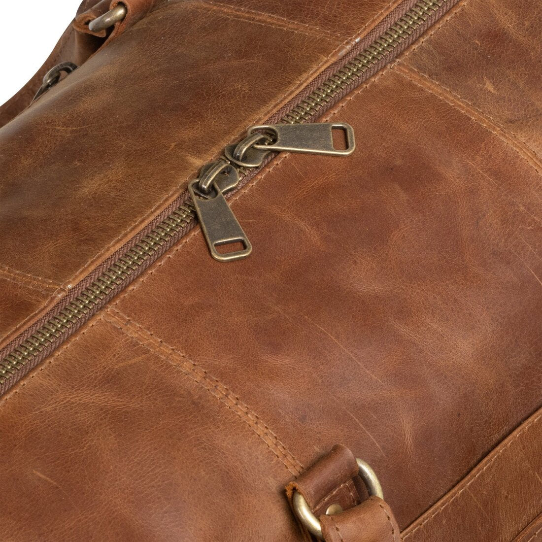 Traveler 45L Leather Duffle - Saddle Brown