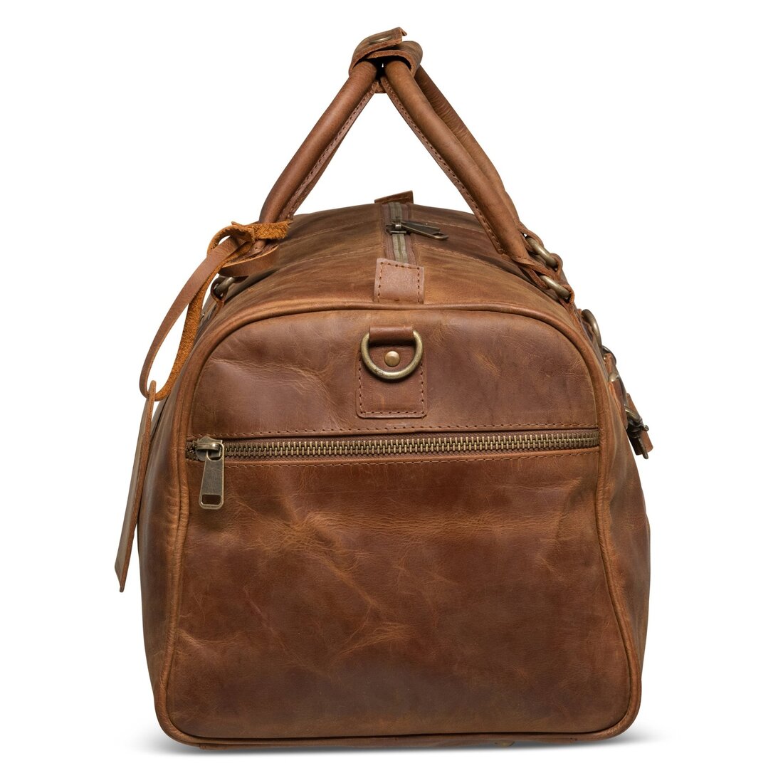 Traveler 45L Leather Duffle - Saddle Brown