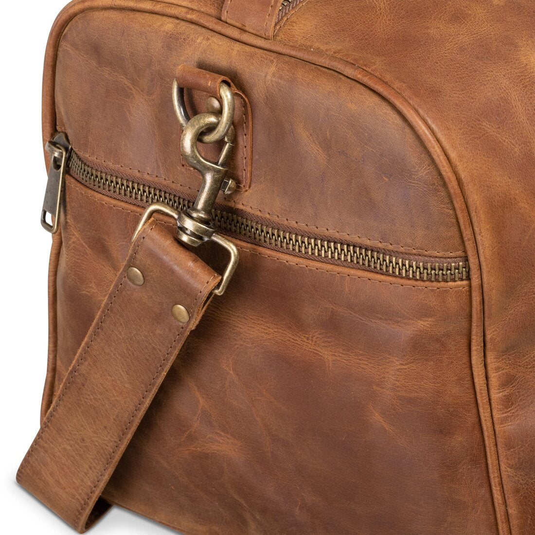 Traveler 45L Leather Duffle - Saddle Brown