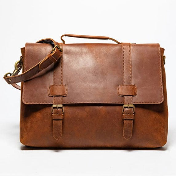 Urban Leather Messenger - Saddle Brown