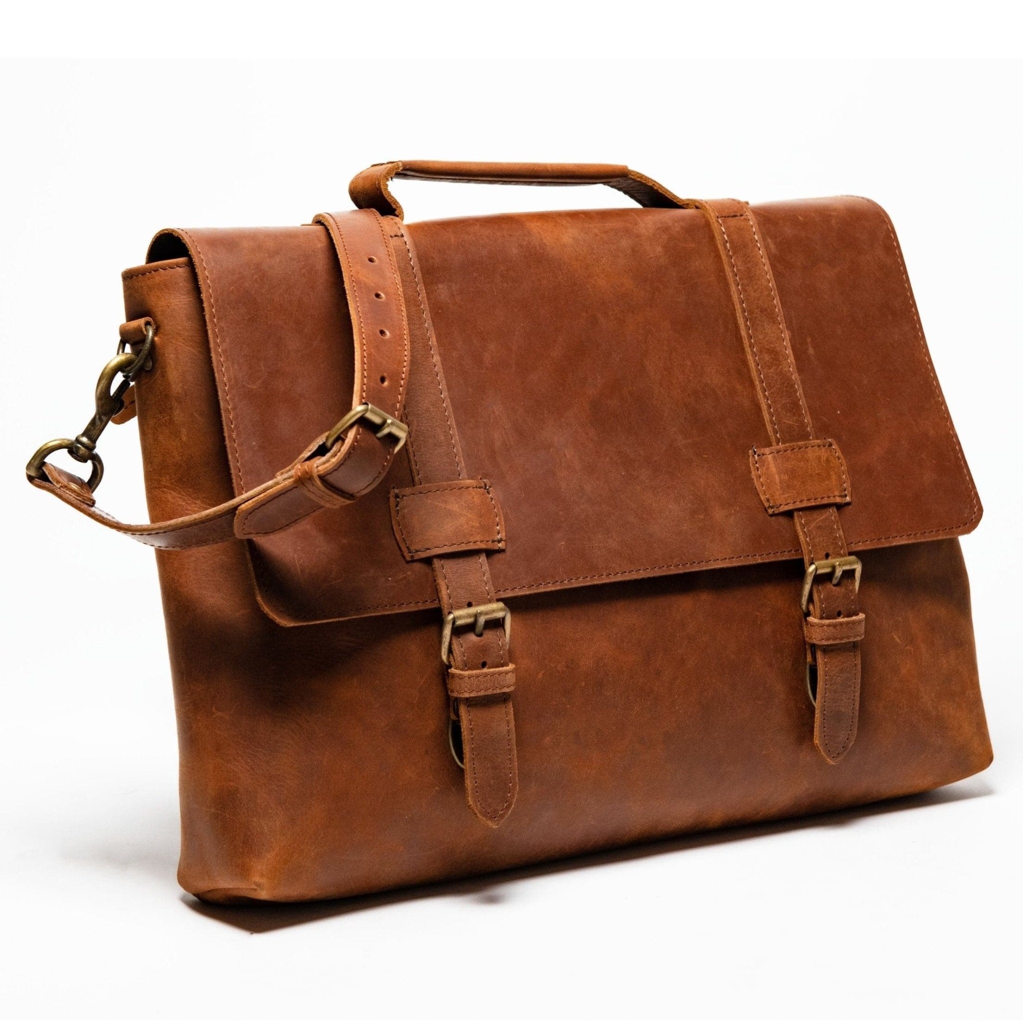 Urban Leather Messenger - Saddle Brown