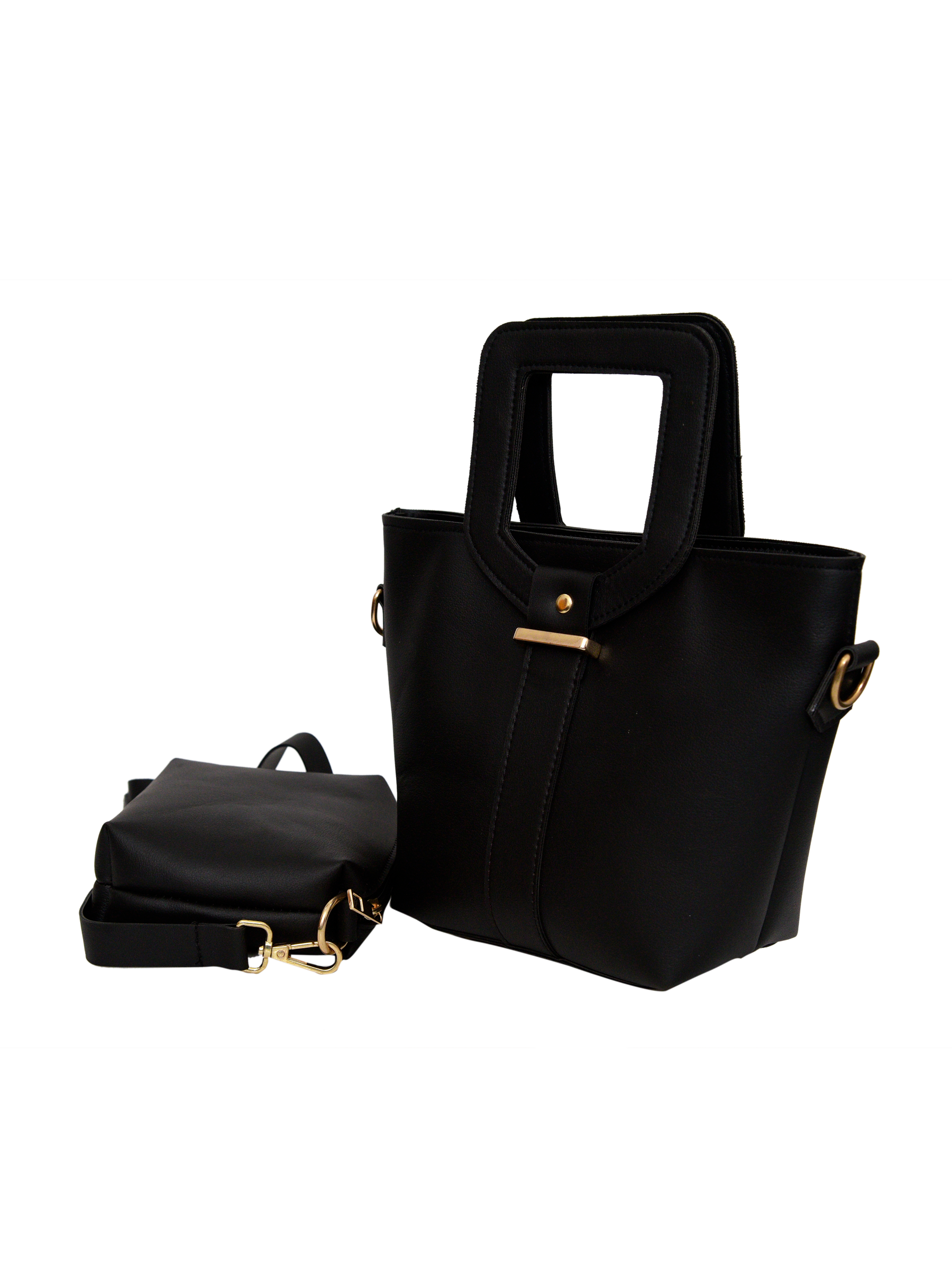 voyage black 2 piece handbag set